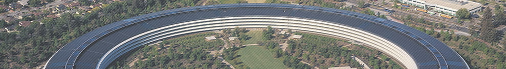 Utsidan av Apple Pays byggnad