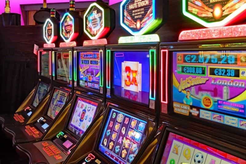 Slot machine in casino.