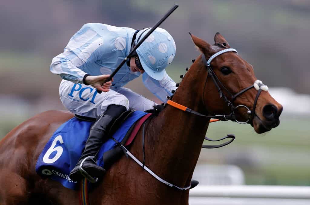 Honeysuckle galloping to victory at the 2020 Cheltenham Festival.