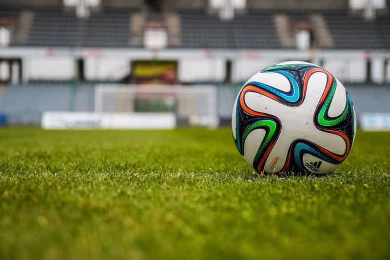Football on the field.