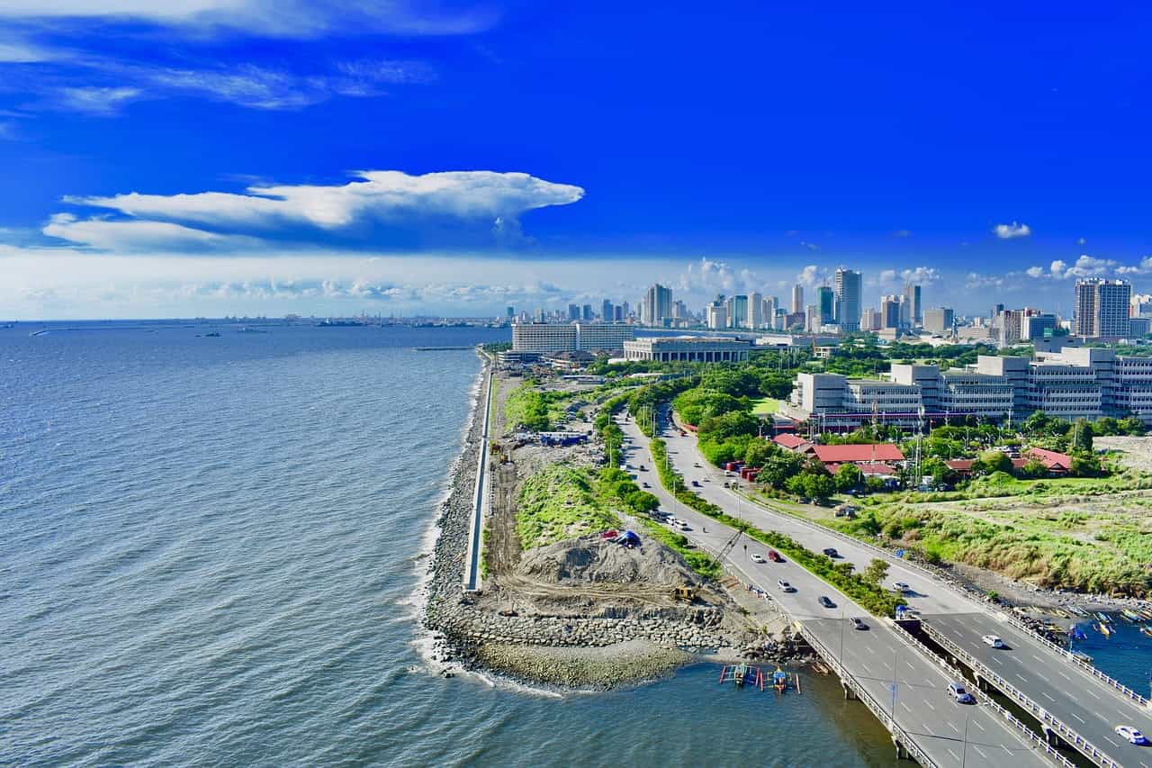 Manila coastline.