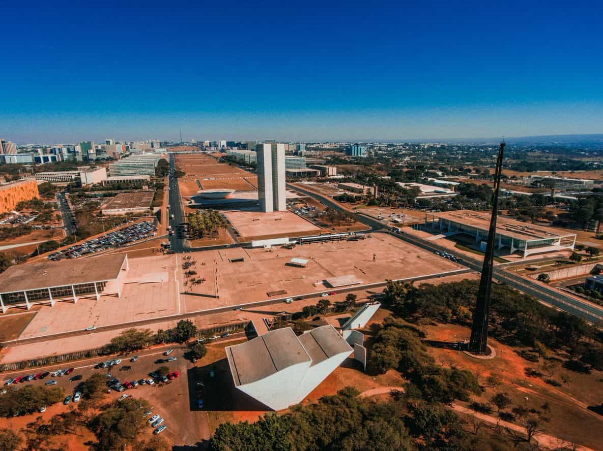 An overhead shot of Brasilia, Brazil’s federal capital.